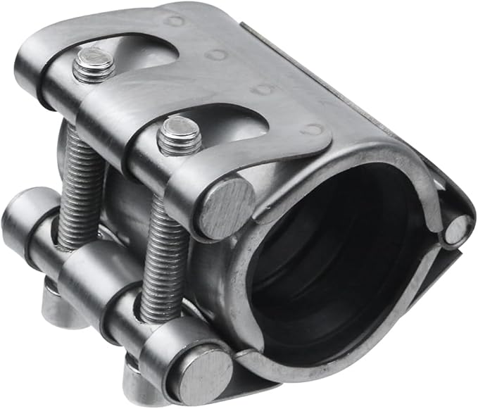 1 Pcs DN32 Pipe Repair Clamp 304 Stainless Steel Leak Sealer for 3/5 Inch Inner Diameter, Pipe Connectors for Plastic and Metal Pipes Use in Pipeline Repair, 3/5 Inch