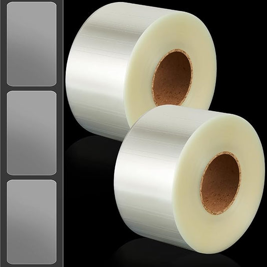 Zonon 1000 Pcs Label Protector Back to School Clear Labels Stickers Wafer Seals Waterproof Labels Library Supplies for Protecting Barcodes, Numbers and Stickers (4.06 x 2.05 Inch,Rectangle)