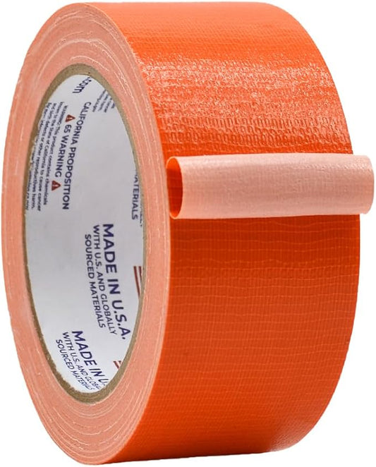 WOD DTC10 Advanced Strength Industrial Grade Racing Orange Duct Tape, 2 inch x 60 ft. Waterproof, UV Resistant For Crafts & Home Improvement