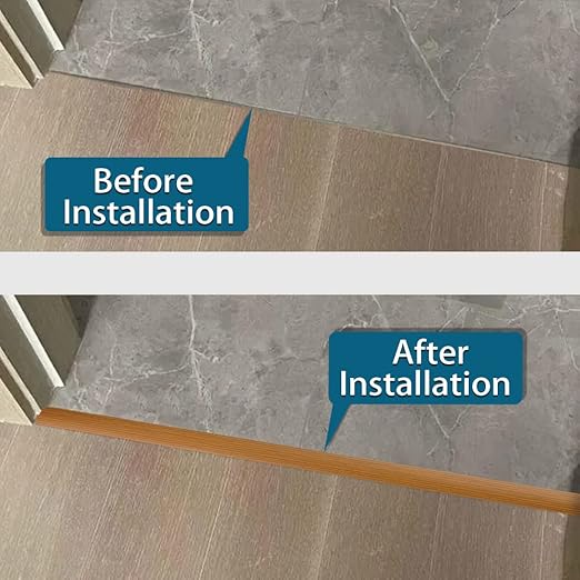 Floor Transition Strip 2" Self Adhesive Flat Vinyl Flooring Transitions Strip with Strong Backing Wood Grain (5cm, 10FT, Maple Wood Grain)