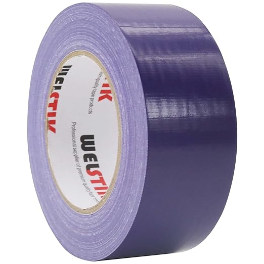 WELSTIK Professional Grade Purple Duct Tape, Waterproof Duct Cloth Fabric,Duct Tape for Photographers,Repairs, DIY, Crafts, Indoor Outdoor Use,2 Inch X 45 Yards, Purple