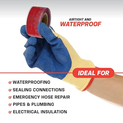 Bond It Rescue Tape, Self-Fusing Silicone for Emergency Plumbing, Pipe & Hose Repair, Electrical Insulation, Waterproof, 950PSI, Made in USA, 1" x 12', Green