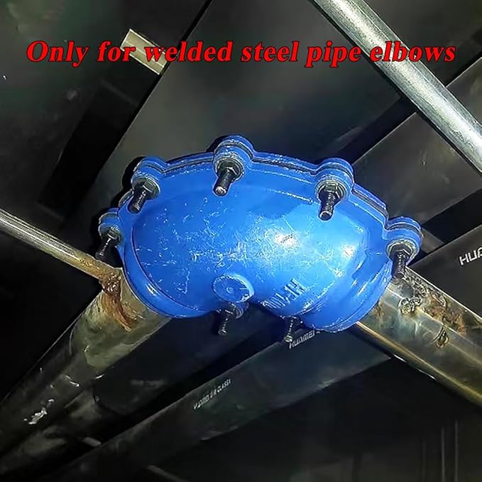 Pipe Repair Clamp For 2 Inch Welded Steel Pipe Elbow(Outer Diameter of the Pipe and Elbow are about 2.4 inch),90 Degree Elbow Leak Sealer,Long Radius,Only Suitable for Welded Steel Pipes