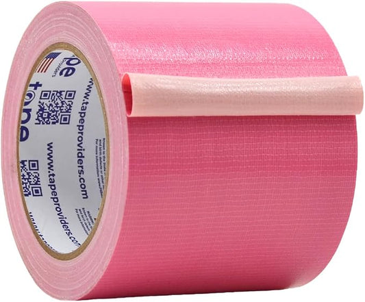 WOD DTC10 Advanced Strength Industrial Grade Pink Duct Tape, 4 inch x 60 ft. Waterproof, UV Resistant For Crafts & Home Improvement