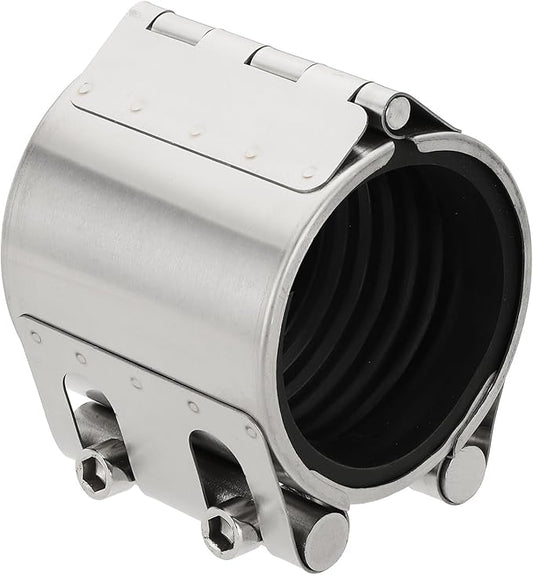 HARFINGTON Pipe Repair Clamp 3-1/2" OD 87mm-92mm 304 Stainless Steel Leak Sealer Emergency Pipe Repair for Plastic Metal Tubing Water Gas Oil Lines, Silver
