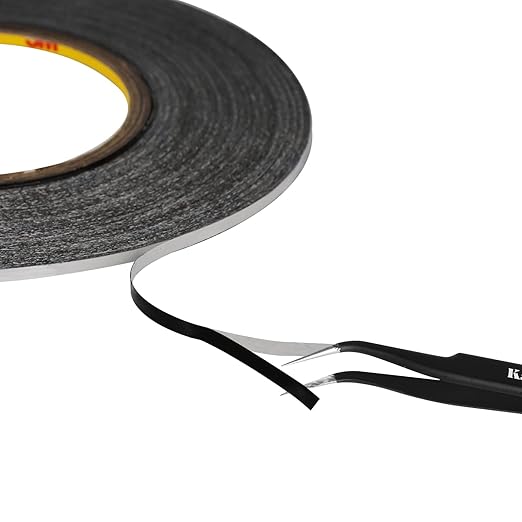 Kaisiking 5mm x 50M LCD Repair Tape for Phone Screen, Adhesive Tape with 1 Tweezers for Cell Phone, iPad, Tablets, Laptops, Camera