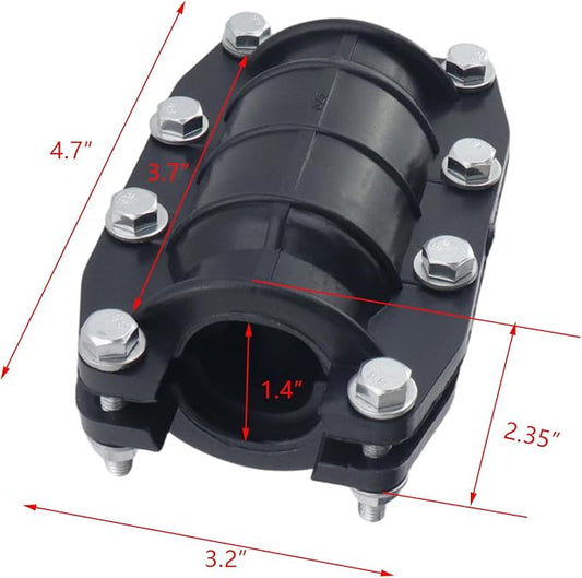 Coshar Water Pipe Repair Clamp 1-1/4 Inch Pipe Repair Kit for Plastic And Metal Pipes PE Water Pipes Leak Repair Clamps for Pipes 32mm OD