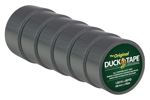 Duck The Original Duck Tape Brand 242716 Duct Tape, Silver, 1.88 in. x 20 yd., 6 Rolls