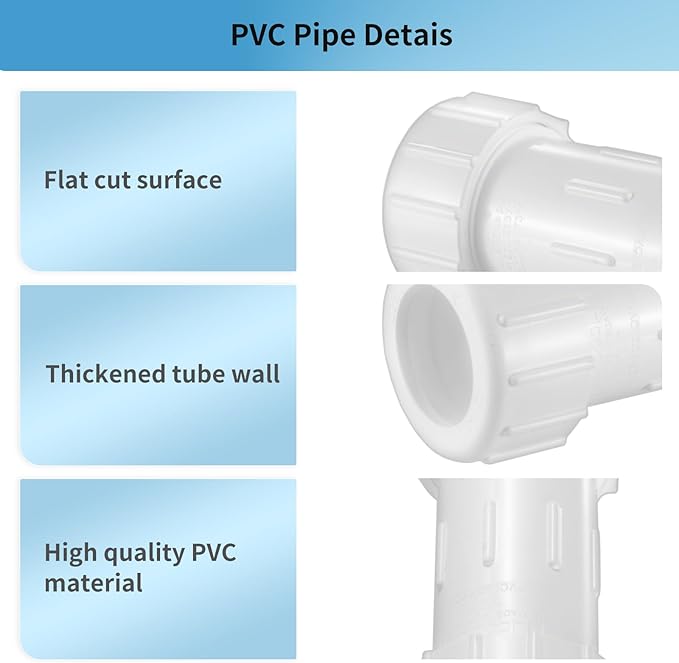 LESSO 1-1/2 Inch PVC Compression Coupling, Pipe Connection, IPS Coupling, Compression Fitting, Quick Connecting Piping and Repairs of PVC Pipe, 1-1/2" Schedule 40, White