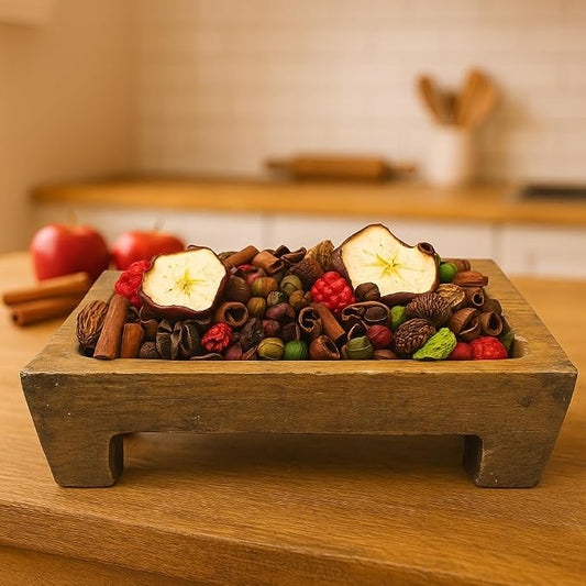 Shoots, Roots & Leather Boots Barnyard Apple Cinnamon Botanical Handcrafted Potpourri – 5 Cup Bag with 5ml Starter Refresher Oil – Rustic Bowl Filler Fragrance