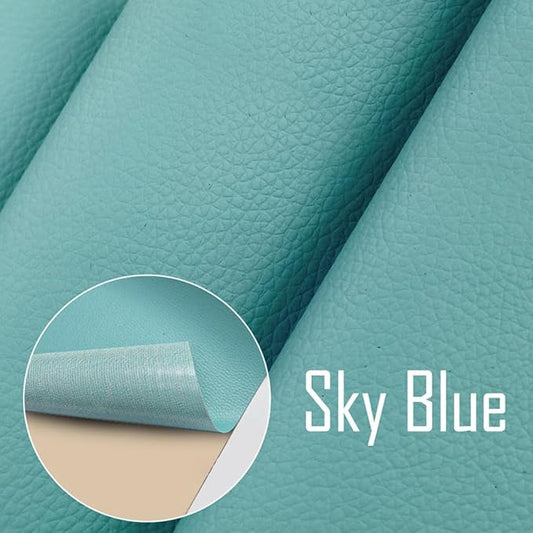 20 X 197 Inches Leather Repair Kit for Furniture, Waterproof Leather Tape Patch Couch Covers Car Seat Repair Self Adhesive Leather Repair Kit (Sky Blue)
