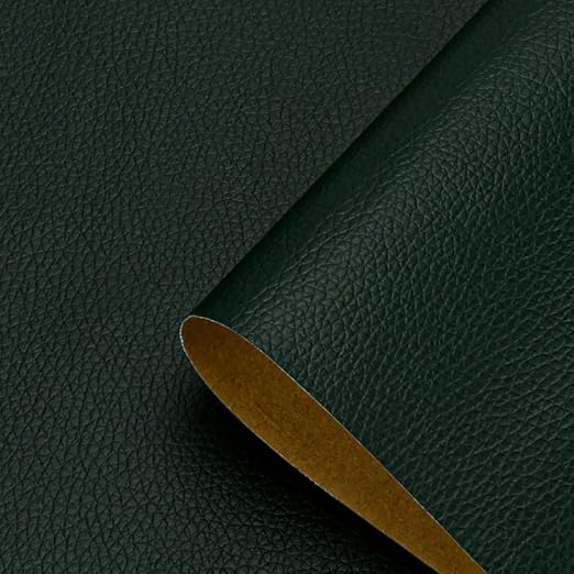 Self Adhesive Leather Repair Patch, 12 x 54 inch Vinyl Leather Repair Patches Kit for Furnitures, Car Seats, Couches, Sofas, Chairs, (Emerald Green)