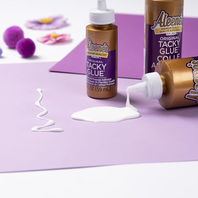 Aleene's Original Tacky Glue, All Purpose Adhesive, Perfect for Crafts and DIY Projects, Dries Fast and Clear, 2 fl oz 6-Pack