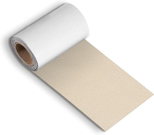Leather Repair Patch Tape Beige 4 x 63 Inches Self Adhesive Leather Repair Kit for Excellent Adhesion Leather Repair Patch Self Adhesive for Car Seat, Motorcycle Seat, Automobile Parts
