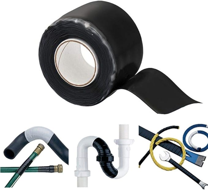 Self-Fusing Silicone Tape, Stretchable Waterproof Tape, Electrical Wires Wrap Emergency Pipe & Plumbing Repair Tape, 2.5cmx1.5m, Yellow