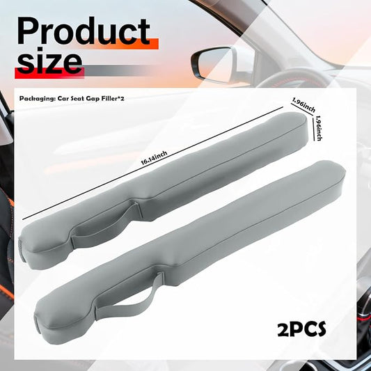 Aokdom 2026 2PCS Upgraded Car Seat Gap Filler with Fixing Ring,Elastic Car Gap Filler to Avoid Dropping Cell Phones/Keys,Essential Cars Gaps Seat Fillers Cars Accessories (Sage Green)