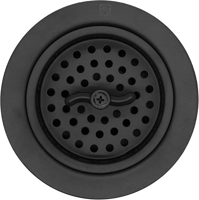 Westbrass Wing Nut Style Large Kitchen Sink Basket Strainer, 2 Pack, Matte Black, D2135-62