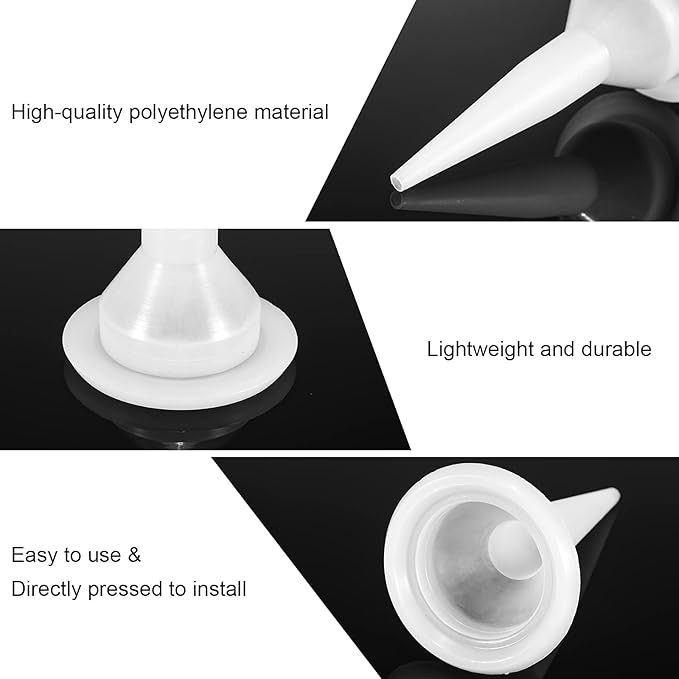 Outus 20 Pcs Caulking Nozzles Cones Nozzles Caulking Tips Replacement for Sausage Applicator Tool (White)
