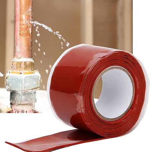 Pipe Repair Tape, Strong Adhesion, Universal Compatibility, for Home Plumbing, Emergency Fixes, Leak and Crack Sealant (Red)