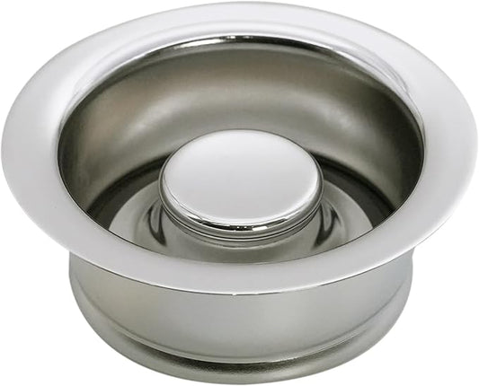 Westbrass D2089-05 4-1/4" Kitchen Sink Waste Disposal Drain Flange and Stopper, Polished Nickel