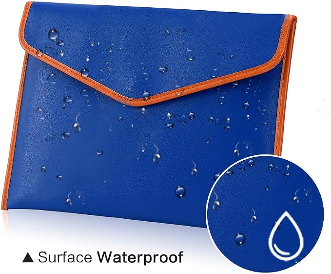 13-13.3" Documents Certificate Laptop Sleeve Case Office File Folder Business Clutch Envelope Bag (Gem Blue)