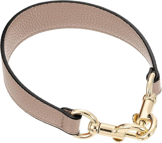 uxcell 14.17 Inch PU Leather Short Bag Strap with Clasp, Purse Handles Handbags Replacement Straps for Clutch Bag Underarm Bags, Tawny, Gold Buckle