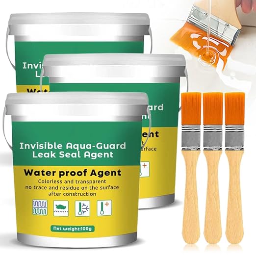 2024 New Invisible Waterproof Agent Set, Upgrade Super Strong Transparent Waterproof Coating Agent, Anti-Leakage Agent Transparent Leakage Protection Glue Repairing Leak Waterproof Adhesive (3)