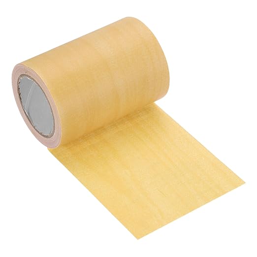 uxcell Wood Grain Repair Tape, 3.1" x 15ft Self Adhesive Wood Grain Colored Duct Tape Waterproof Repair Patch for Furniture Floor Scratch Fix, Baseboards, DIY Decor, Maple Yellow