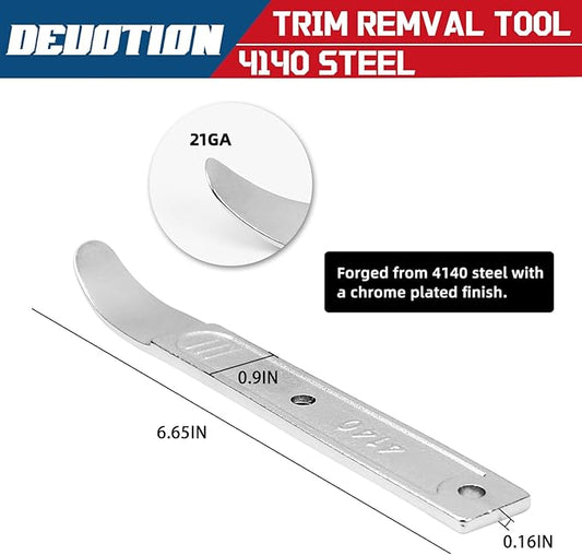 4140 Pry Tool, Pry Bar Trim Removal Tool, Pry Tool, Pocket Pry Bar, Car Trim Removal Tool Kit, Trim Removal Tool Kit, Panel Removal Interior Trim Removal Kit, Automotive Tools(2 pcs)