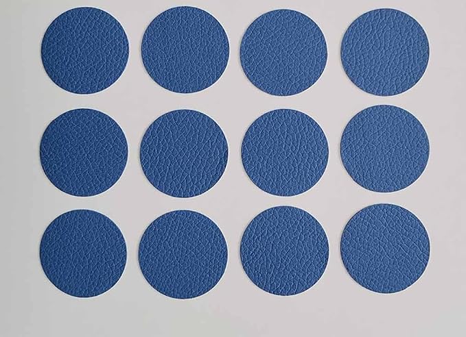 Round Leather Repair Patch for Furniture, Tape Self Adhesive for Couches Car Seat Sofa Jackets Handbags (OneSize,Blue)