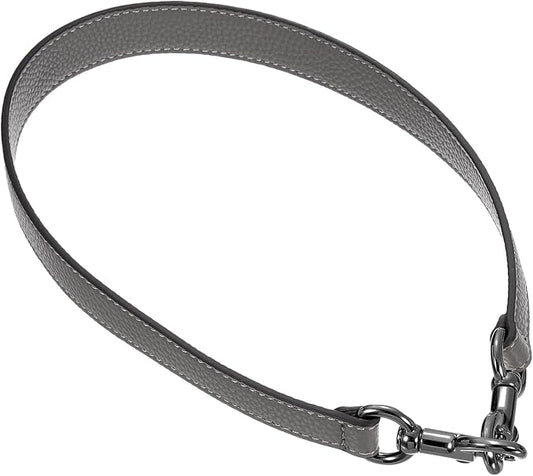 uxcell 25.59 Inch PU Leather Short Bag Strap with Clasp, Purse Handles Handbags Replacement Straps for Clutch Bag Underarm Bags, Grey, Grey Buckle