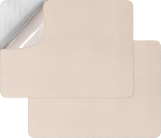 SYLVASS Self Adhesive Leather Repair Patches for Couch, Sofas, Furniture, Car Seats, Office Chairs, Pack of 2 Beige