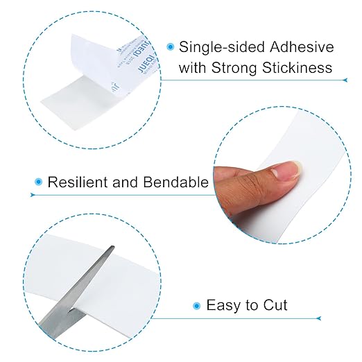 PATIKIL 2" W x 3/64" T x 16.4Ft EVA Single Sided Foam Tape, 2Pcs Multipurpose Sealing Strip Foam Waterproof Weather Stripping Foam Sealing Foam Strips with Adhesive for Door, White