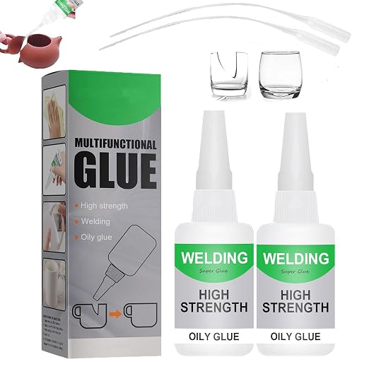2Pack Super Glue All Purpose, 2026 Multifunctional Fast Repair Welding High Strength Oily Glue, Shoe Glue Welding Glue for Metal, Plastic, Wood, Ceramics, Leather, Glass (2PCS)