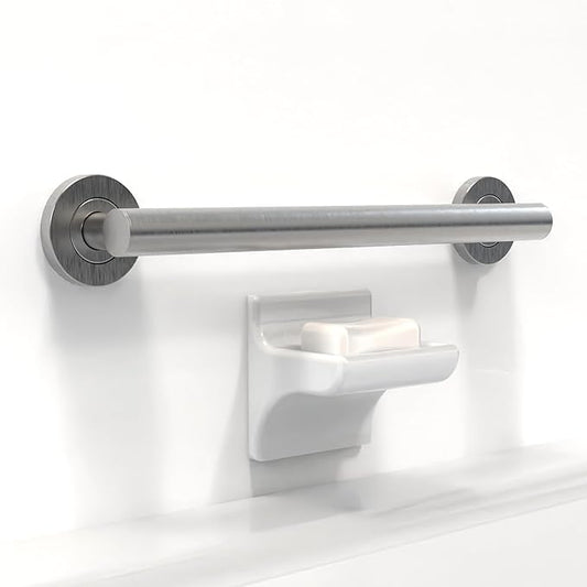ADA Compliant Grab Bar, 500lbs Weight Support for Bath Safety (16 inch, Brushed Nickel)