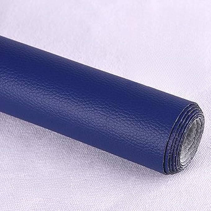 Leather Repair Patch Tape Kit,Self Adhesive Leather Repair Kit for Furniture,Vinyl Repair Kit for Couch,Sofa,Car Seats,Office Chair Luggage (Royal Blue,16.93"×78.74")