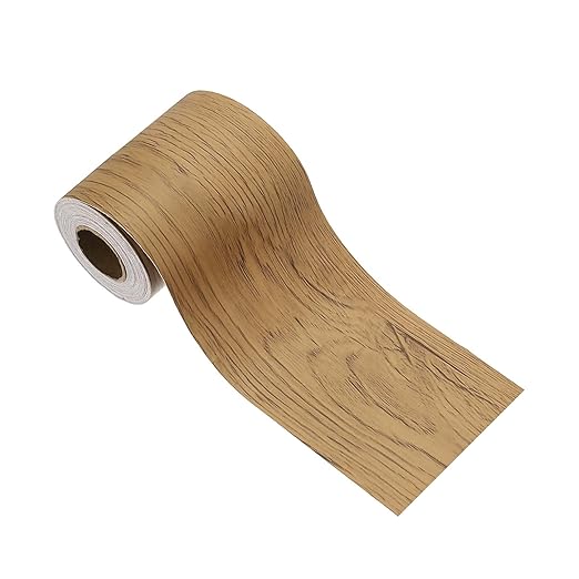 PATIKIL Wood Grain Tape 2" x 32 ft, Self-Adhesive Wood Texture Repair Tape Realistic Wooden Effect Patch for Furniture Cabinets Floor Walls, Yellow Teak