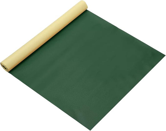 MECCANIXITY Leather Repair Patch 14"x54" Self-Adhesive Leather Vinyl Repair Tape Kit for Furniture Couches Sofa Chair Car Boat Seats Jackets, Dark Green