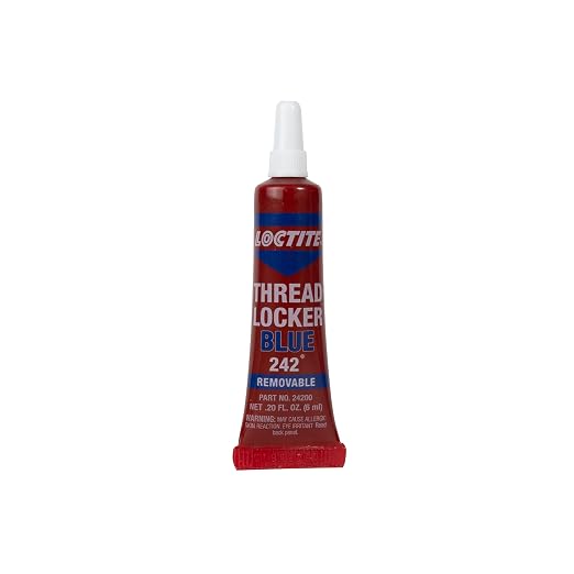 Loctite Threadlocker Blue 242 - Removable Thread Lock Glue for Nuts, Bolts, & Fasteners, Medium Strength Screw Glue to Prevent Loosening & Corrosion - 6 ml, 12 Pack