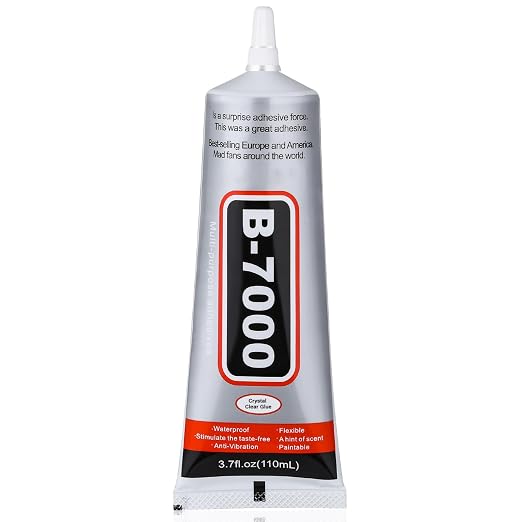 B7000 Jewelry Bead Glue for Jewelry Making, Crystal Clear Glue 3.7 fl oz B7000+Plus Multipurpose Super Adhesive Glue for Rhinestone Crafts Fabric Metal Stone Nail Art Wood Glass (110 ml/ 3.7oz)
