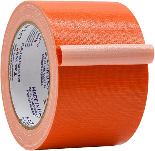WOD DTC10 Advanced Strength Industrial Grade Racing Orange Duct Tape, 3 inch x 60 ft. Waterproof, UV Resistant For Crafts & Home Improvement