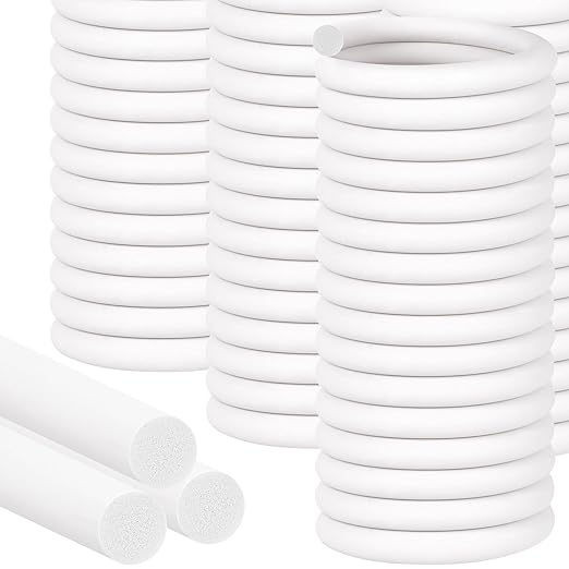 MYFAMIREA 100FT Backer Rod 1/4 Inch EPDM Rubber Caulk Saver Weather Strip Seal Concrete Expansion Joint Filler for Gaps and Joints, White