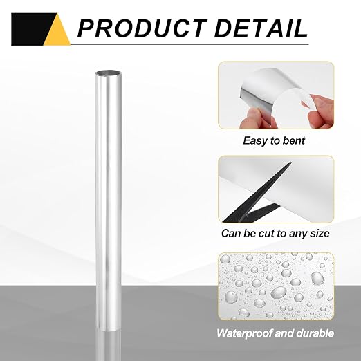 uxcell Aluminum Flashing Roll, 12in x 3.3ft Metal Roof Panels 0.05mm Waterproof Aluminum Sheet Roll for House Repair, Roof Flashing, Sealing Windows Doors, DIY Projects