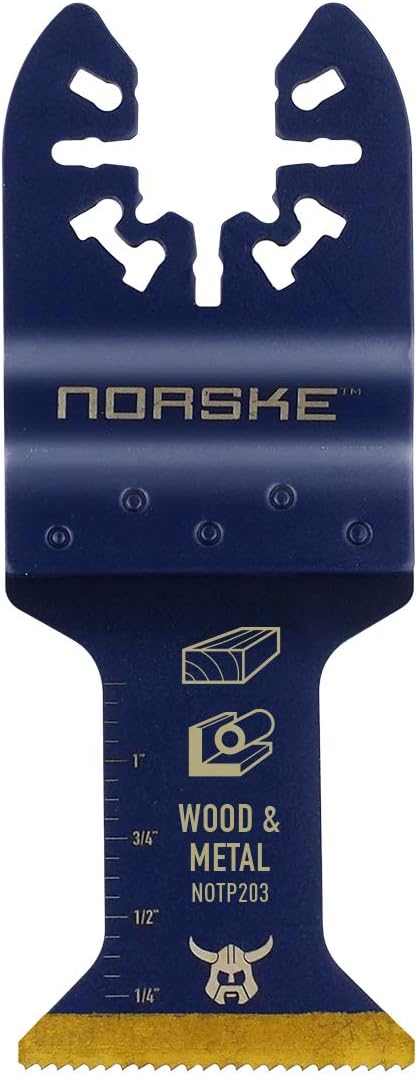 Norske Tools NOTP282 Various Wood/Metal Flush Bi-Metal Blade (3/Pack), Oscillating Tool Accessories | Oscillating Saw Blades