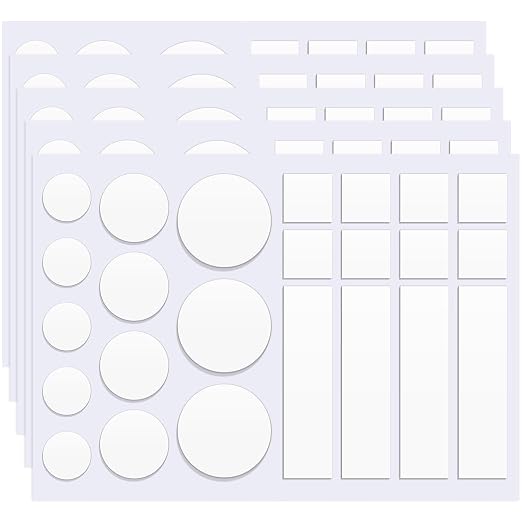 JANYUN 144Pcs Sticky Tack Tape for Walls, Sticky Dots Strips Adhesive | Heavy Duty Clear Museum Putty for Crafts No Trace Poster Water Proof Mounting Tape for School Office Balloons Stickers