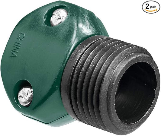 2-Pack 58150 1/2 Inch Clamping Male Plastic Water Hose Mender