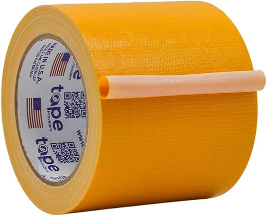 WOD DTC10 Advanced Strength Industrial Grade Schoolbus Yellow Duct Tape, 4 inch x 60 ft. Waterproof, UV Resistant For Crafts & Home Improvement