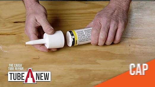 TubeANew - The Solution for Dried or Clogged Caulk Tubes (2 Packs of 5) with 50 Red Caulk Cap Condoms - Combo Pack