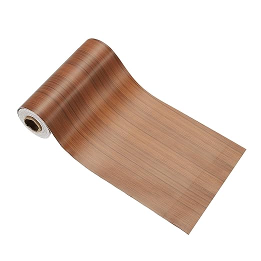 PATIKIL Wood Grain Tape 4.7" x 32 ft, Self-Adhesive Wood Texture Repair Tape Realistic Wooden Effect Patch for Furniture Cabinets Floor Walls, Brown