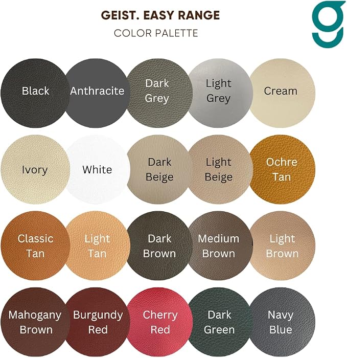 Geist. Easy DIY Colour Restorer and Filler for Leather & Vinyl | Refresh, Repair & re-dye Scuffs, Colour Damage and Small Cracks (Dark Brown, 20ml Filler)